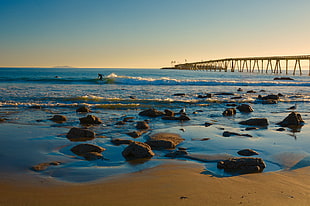 landscape photography of sea, ventura, california HD wallpaper