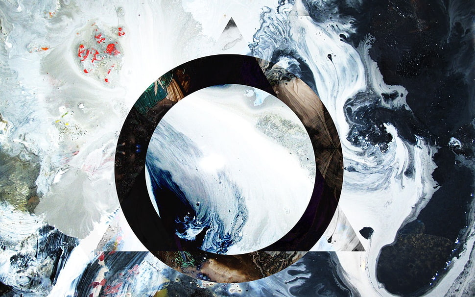 white, black, and brown abstract painting, artwork HD wallpaper
