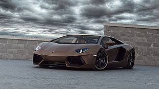 black luxury car, Lamborghini Aventador, Lamborghini, car, vehicle