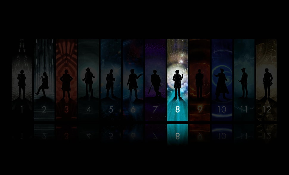assorted-title book lot, Doctor Who, reflection HD wallpaper