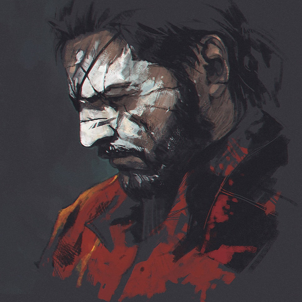 Snake from Metal Gear Solid painting HD wallpaper