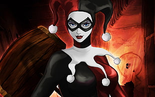 Harley Quinn animated illustration HD wallpaper