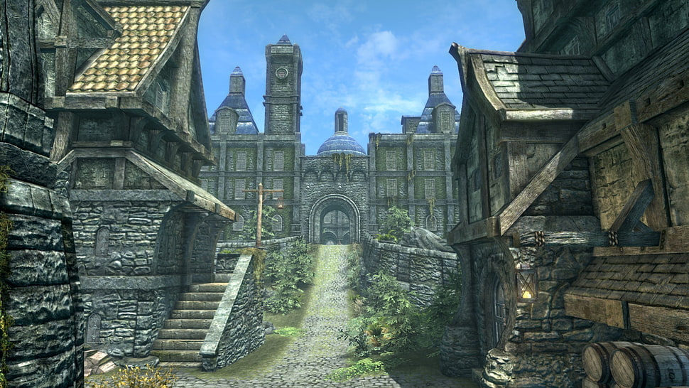 gray house, The Elder Scrolls V: Skyrim, video games HD wallpaper