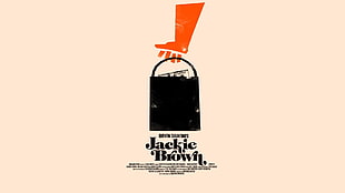 Jackie Brown logo, Jackie Brown, movies, minimalism, artwork