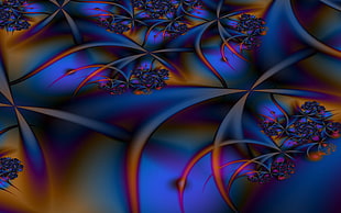 blue and purple abstract painting