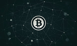 Bitcoin logo, Bitcoin, currency, money