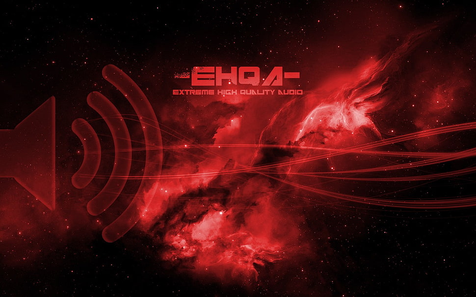 red background with EHQA text overlay, texture, space HD wallpaper