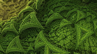 green floral textile HD wallpaper