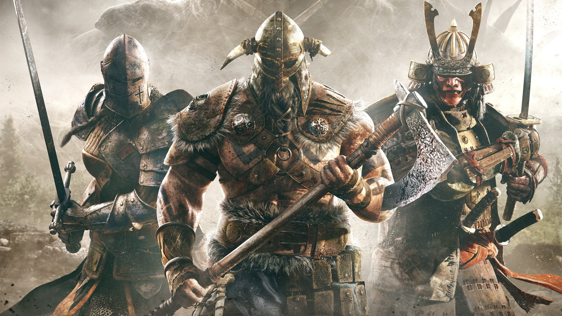 ancient warriors wallpaper, video games, For Honor, knight, samurai