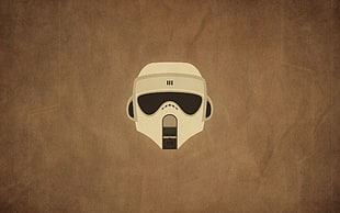 white and gray mask decor, Star Wars