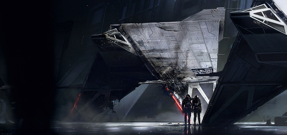 black and white wooden table, Star Wars, artwork HD wallpaper
