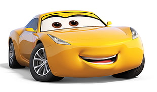yellow The Cars character graphic wallapper