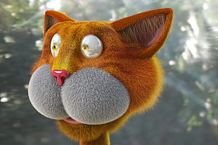 brown and grey animal cartoon character