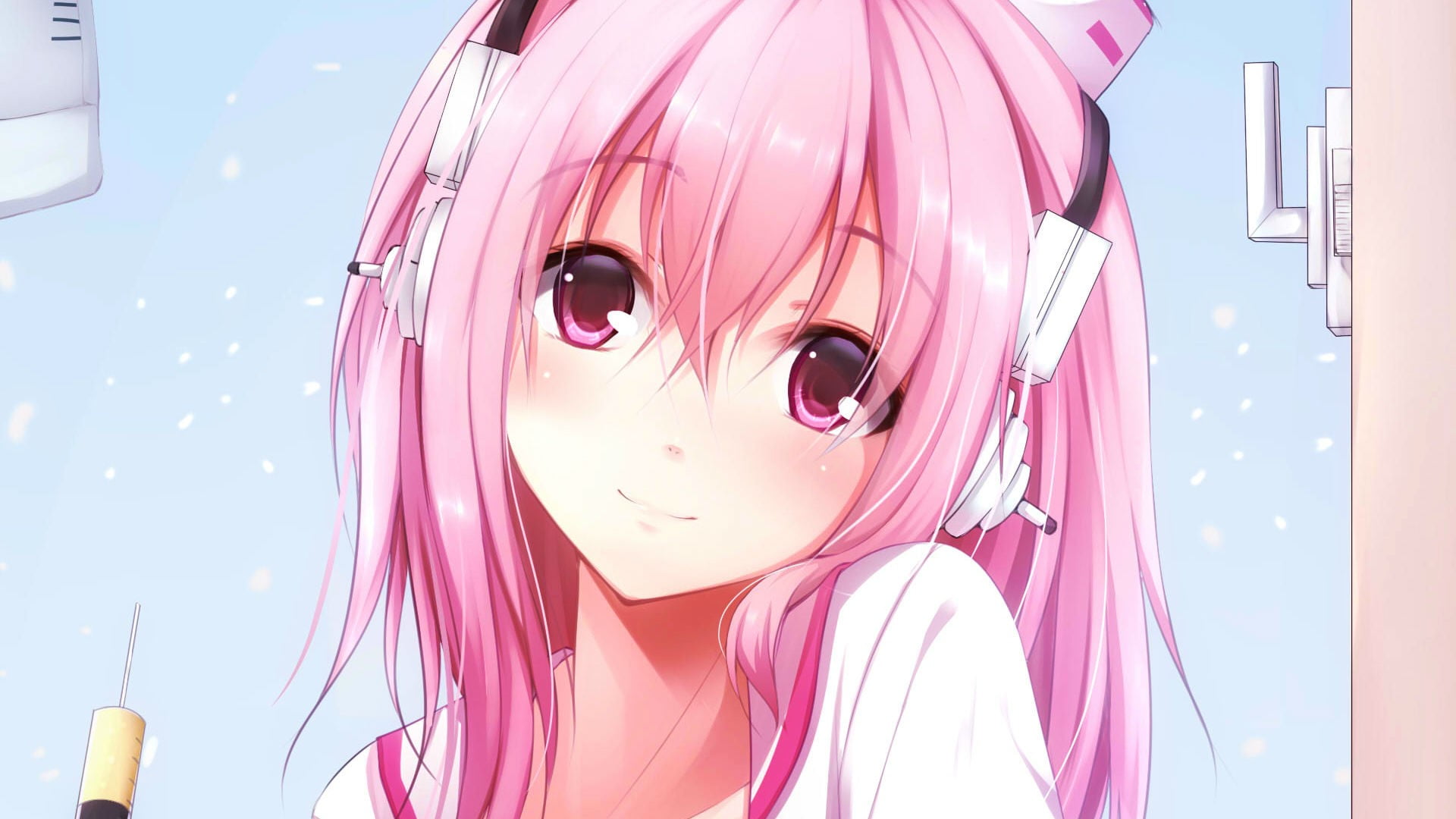 Pink haired female anime character HD ...