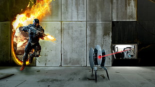 black game character illustration, Crysis, Portal 2, Portal (game), video games