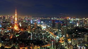 aerial view photography of city landscape, city, cityscape, Tokyo, Japan