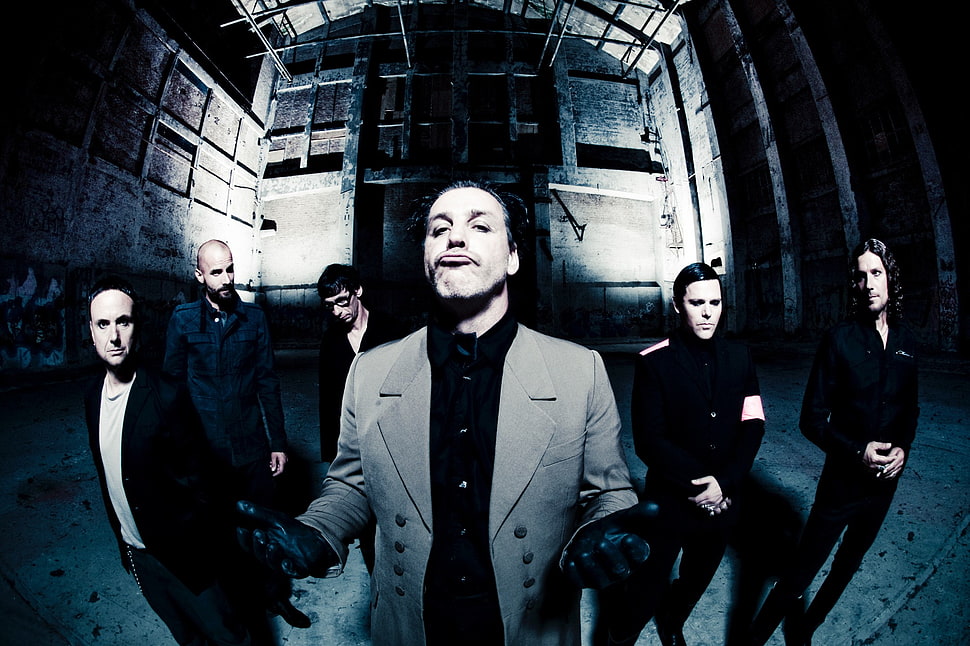 men's gray button-up coat, Rammstein HD wallpaper