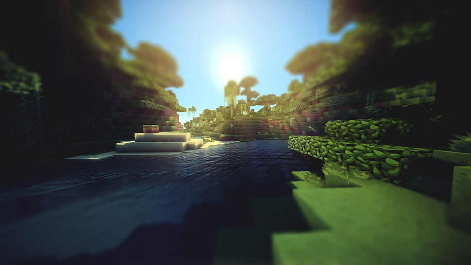 Minecraft game application HD wallpaper