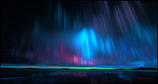 low angle photography of aurora borealis HD wallpaper