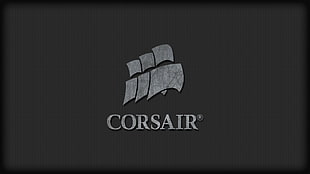 white Corsair logo, logo, technology, computer, simple background