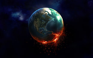 planet earth digital wallpaper, Earth