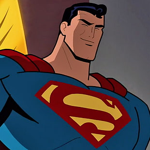 Superman cartoon character smiling