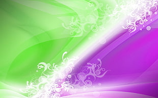 purple and green illustration