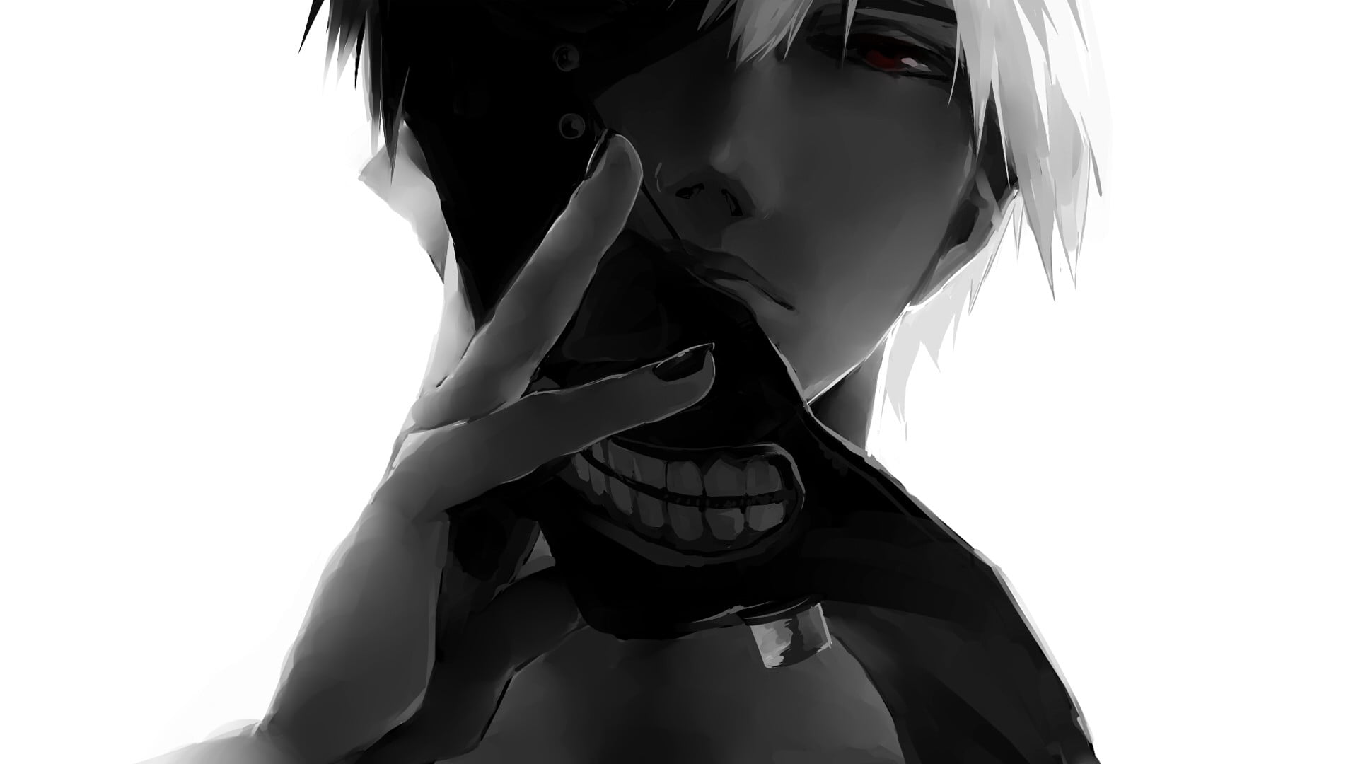 Ken Kaneki illustration, anime, mask, Tokyo Ghoul, Kaneki Ken