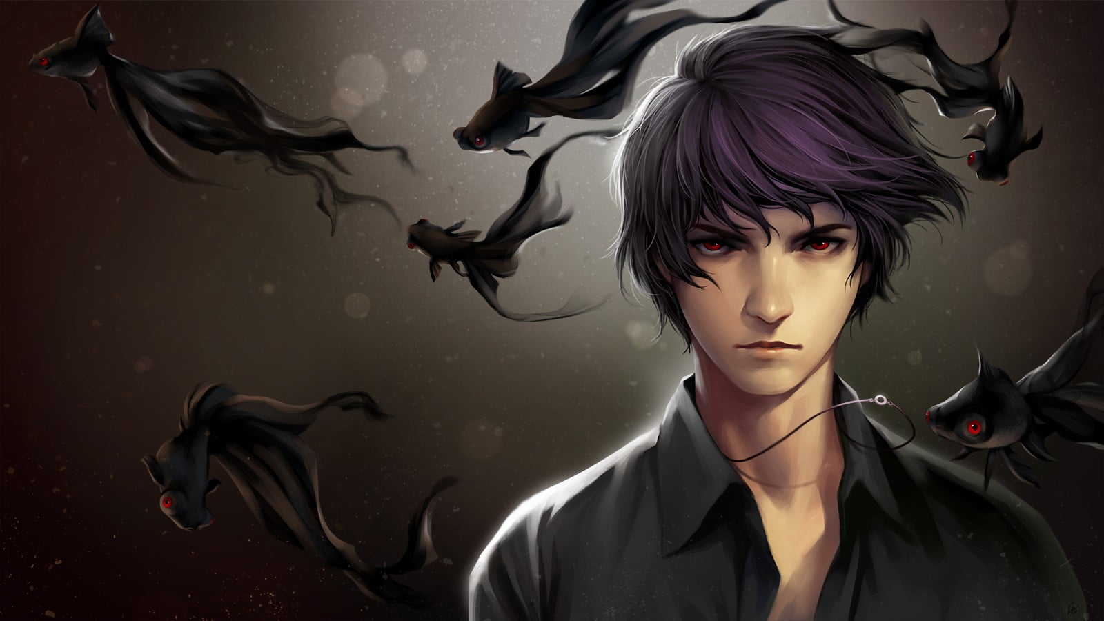 Anime Boy With Purple Hair
