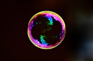 soap bubble, colorful, ball, soapy water HD wallpaper