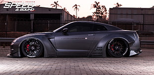gray coupe, Nissan GTR, LB Performance, Super Car  HD wallpaper