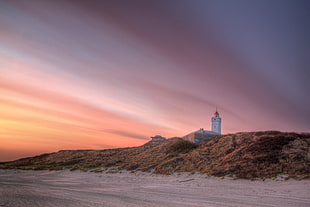 tower across the sand field