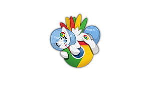 Google Chrome unicorn logo, Google Chrome, My Little Pony HD wallpaper