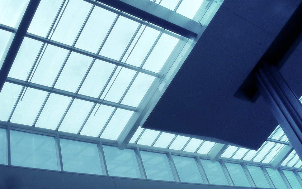 empty glass ceiling HD wallpaper