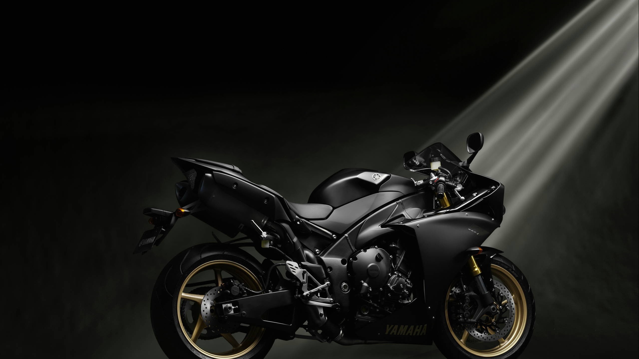Black sports bike, Yamaha, Yamaha YZF R1, motorcycle, vehicle HD