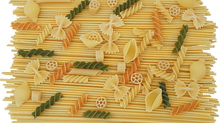 assorted designs of pastas