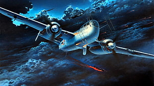aircraft illustration, World War II, aircraft, military, military aircraft HD wallpaper
