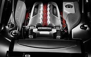 vehicle engine bay, engines, car, Audi R8