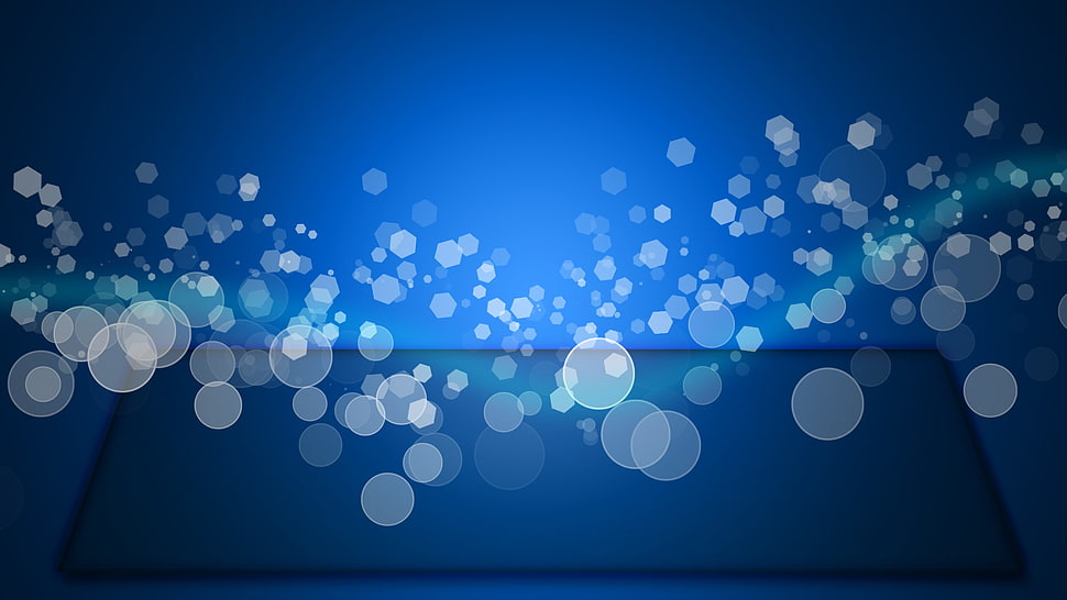 white and blue abstract painting HD wallpaper