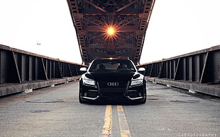 black Audi car, Audi, Audi RS5, black HD wallpaper