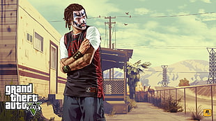 Grand Theft Auto Five poster HD wallpaper