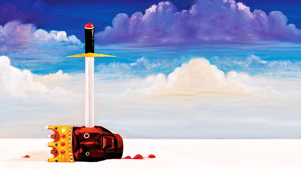 sword illustration, Yeezus, Kanye West HD wallpaper