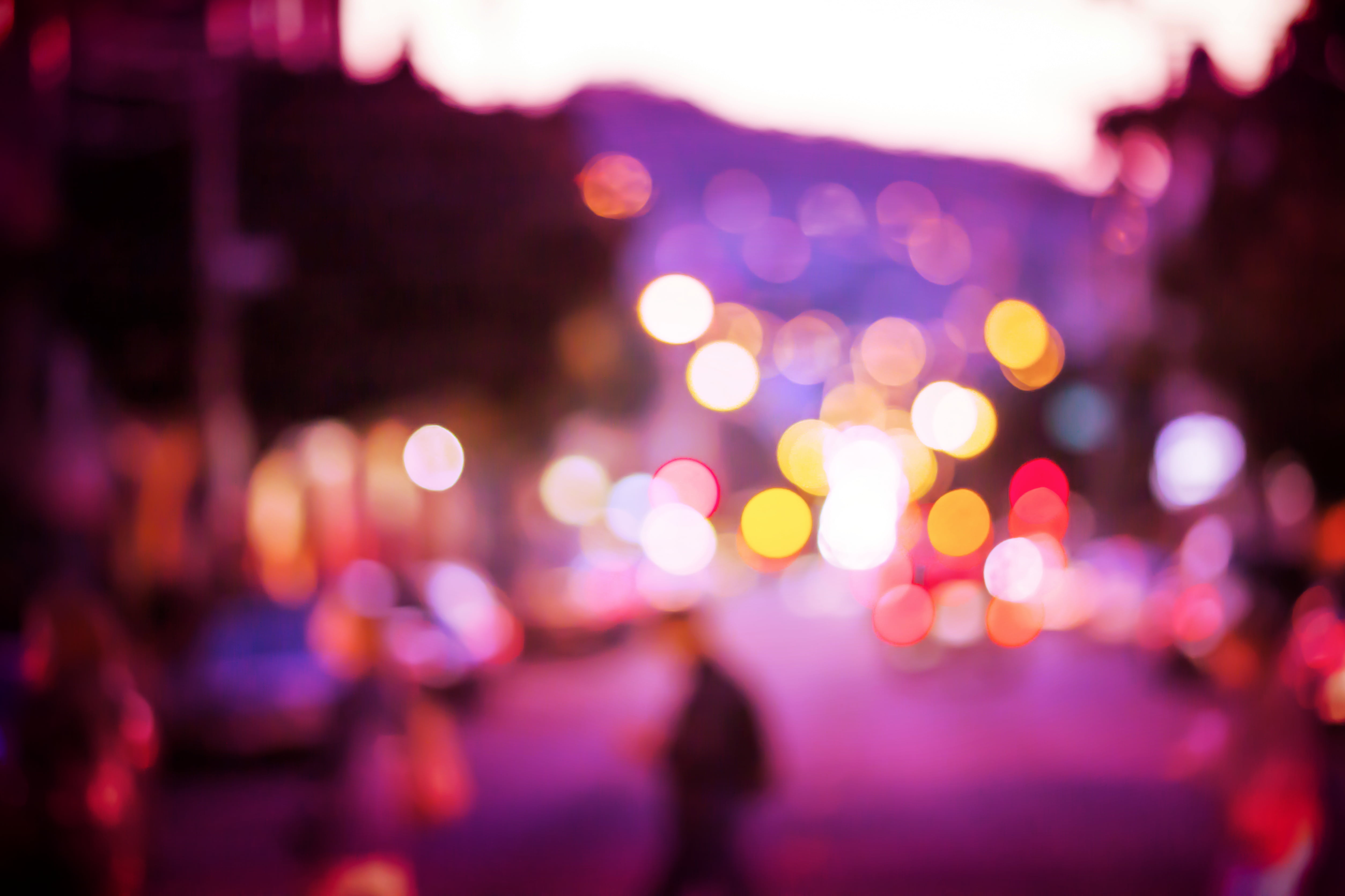 Bokeh photography of street