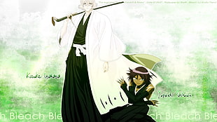 two Bleach characters illustration, anime, Bleach, Urahara Kisuke, Shihouin Yoruichi