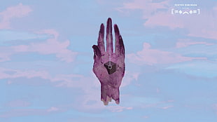 purple and black hand digital wallpaper, Porter Robinson, digital art, hands, cube