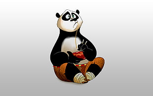 photo of Kung Fu panda illustration HD wallpaper