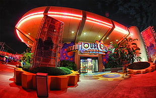 Mouse G building with lights HD wallpaper