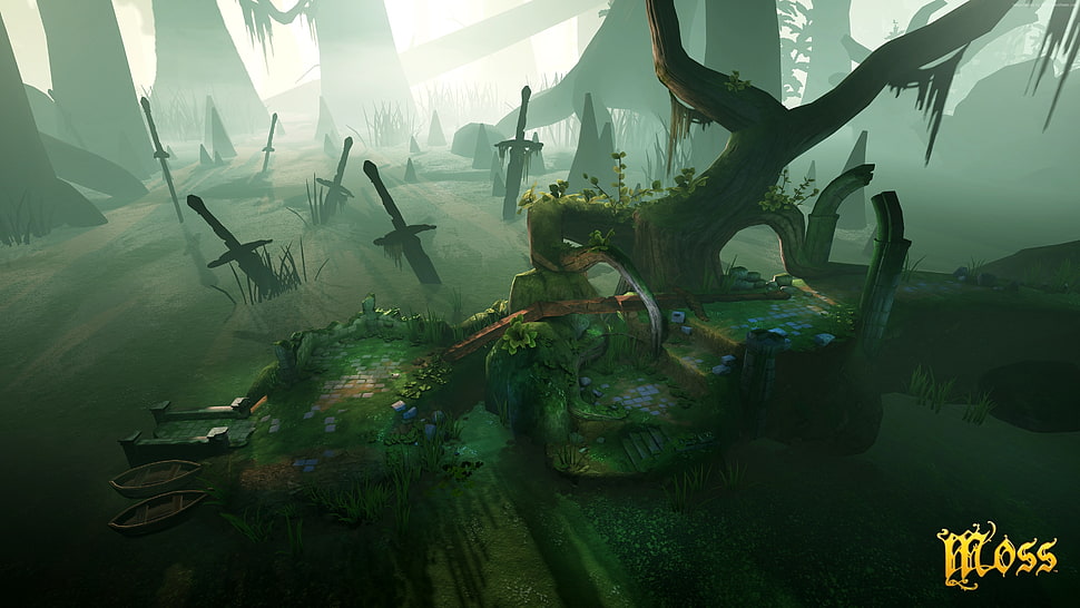 Moss game digital wallpaper HD wallpaper