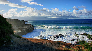 landscape photography of beach side during day time