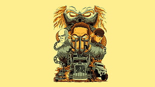 Mad Max illustration, Mad Max, Mad Max: Fury Road, artwork, movies HD wallpaper